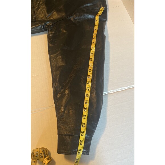 Vintage Napoline Leather Outfitters Genuine Leather Jacket NRA Patch Men Sz XL - Picture 12 of 14